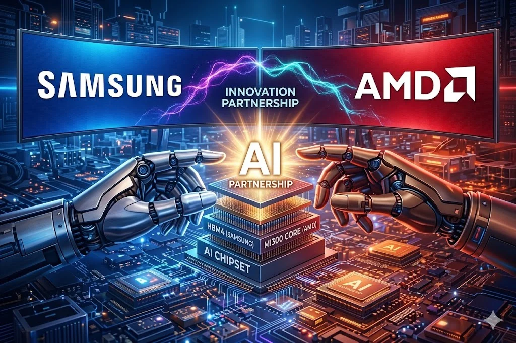 AMD и Samsung разширяват партньорството си за новото поколение памет HBM4 2 AMD и Samsung разширяват партньорството си за новото поколение памет HBM4